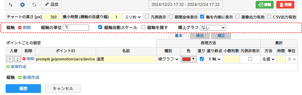 縦軸設定