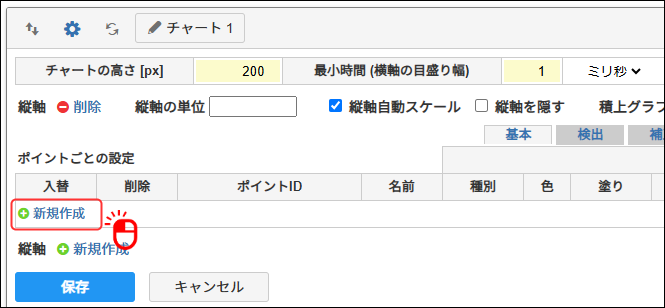 グラフの新規作成