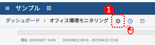 ダッシュボードの編集モードをオンにする