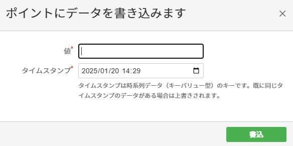 ポイント書込