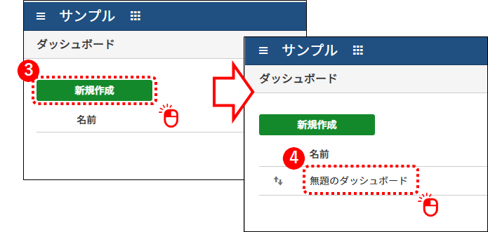 ダッシュボード新規作成
