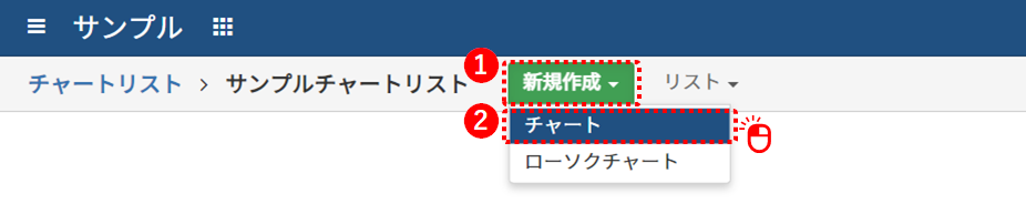 チャートリストのチャート新規作成